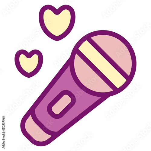 Singing Flat Icon