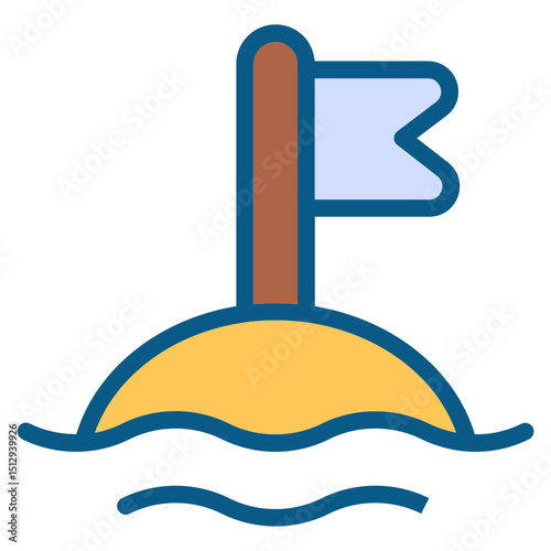 Beach flag Flat Icon