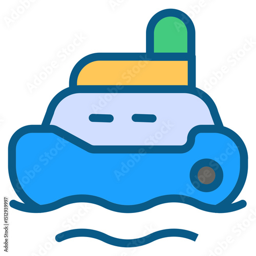 Ferry boat Flat Icon