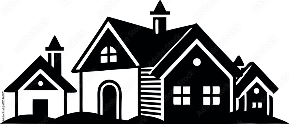 Fototapeta premium church silhouette vector illustration