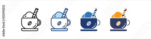 Cappuccino Icon Set Multiple Style Collection