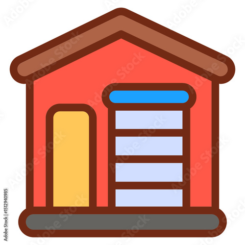 Warehouse storage Flat Icon