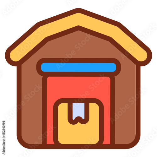 Warehouse storage Flat Icon