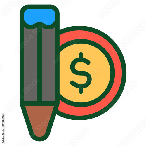 Calculating finance Flat Icon