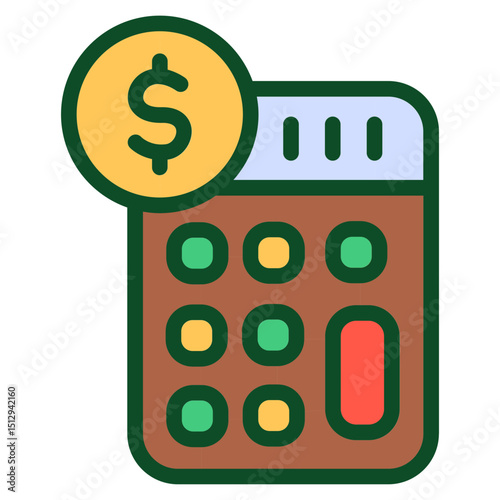Finance calculating Flat Icon