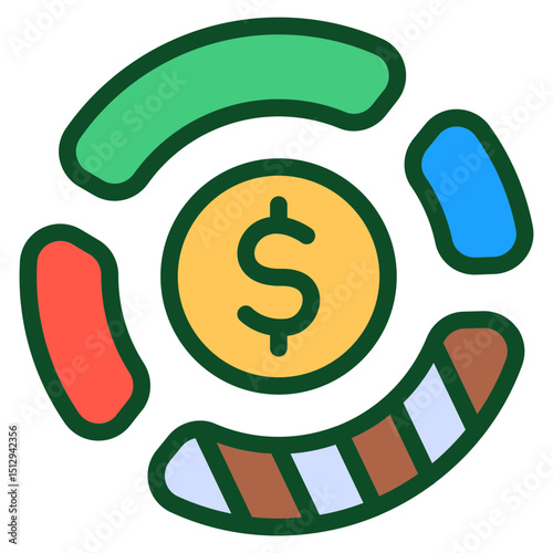 Money distribution Flat Icon