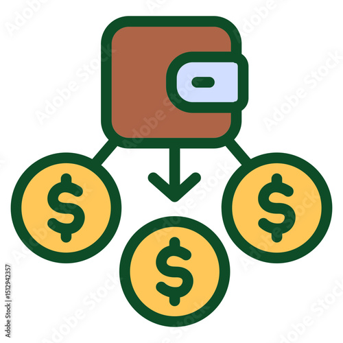Money distribution Flat Icon