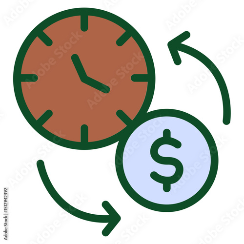 Time is money Flat Icon