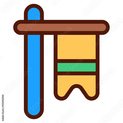 Flag confetti Flat Icon