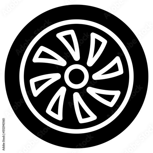 Tire glyph icon