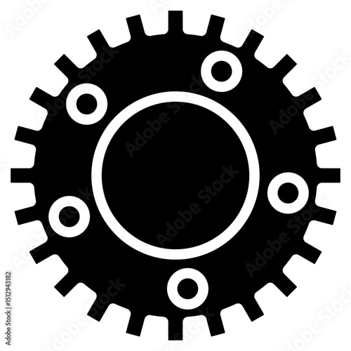 Gear glyph icon