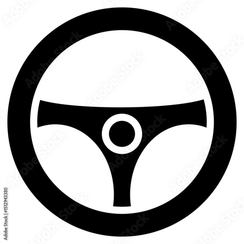 Steering wheel glyph icon