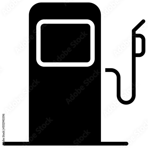 Charging station glyph icon