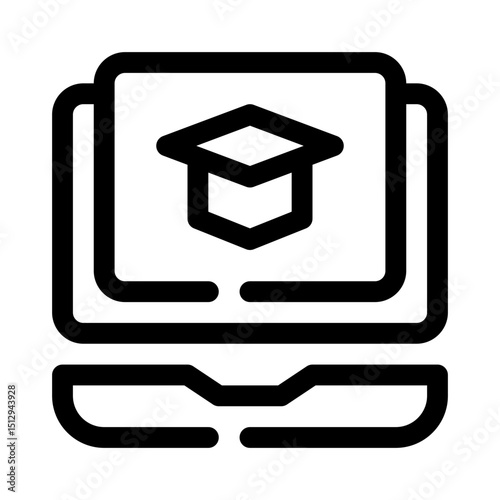 E learning line icon