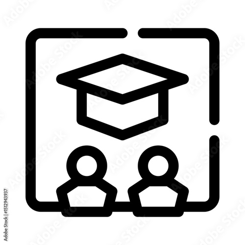 Collaborative Learning line icon