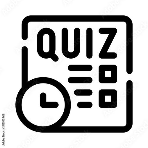 Interactive Quiz line icon