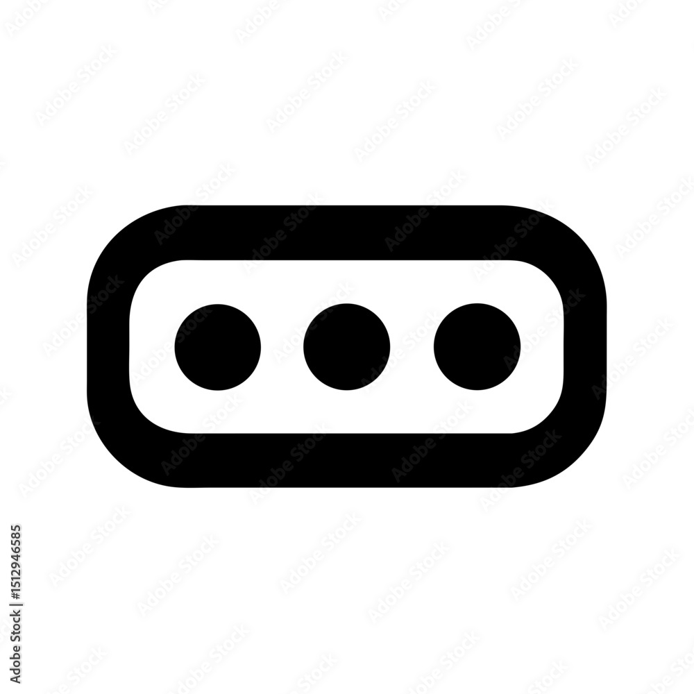 Fototapeta premium horizontal three dot menu icon design