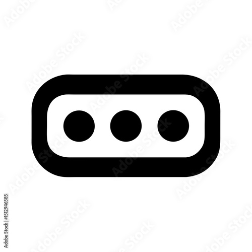 horizontal three dot menu icon design
