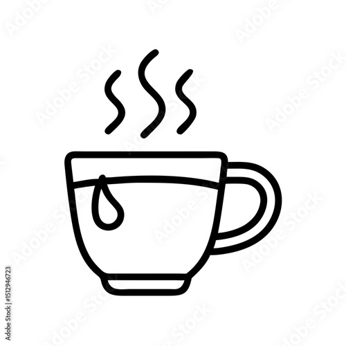 hot tea beverage icon design