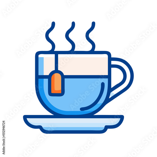 hot tea beverage icon design