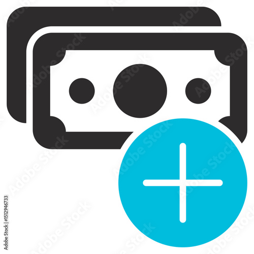 Subsidy Glyph Blue Grey Icon