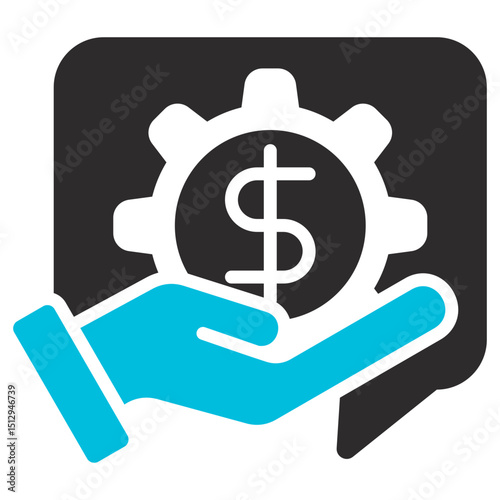 Expense Glyph Blue Grey Icon