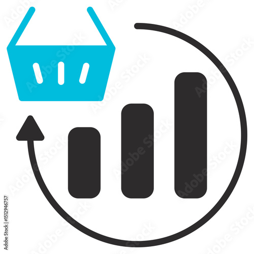 Consumption Glyph Blue Grey Icon