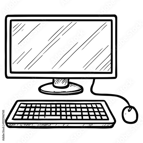 monitor and keyboard