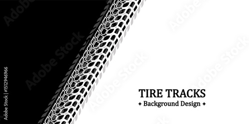 vehicle trail mark imprint abstract banner in grungy style vector illustration. eps 10