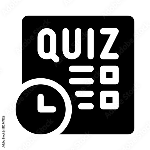 Interactive Quiz glyph icon