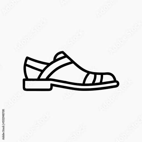 Men's Dress Shoe Outline Icon