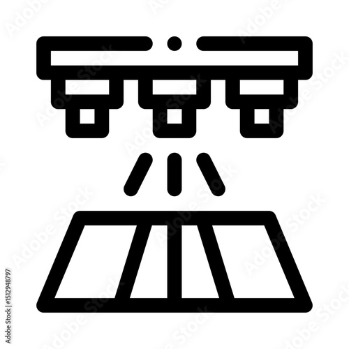 Furrow irrigation line icon