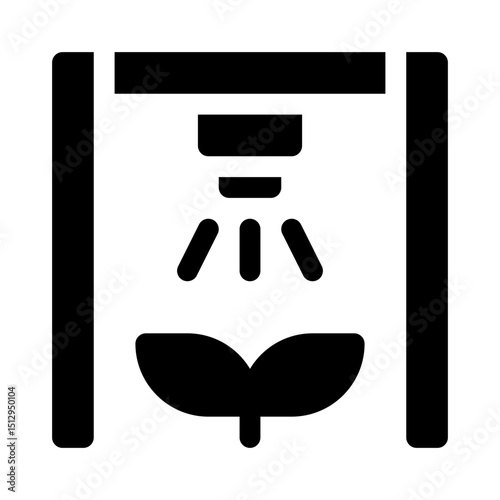Spray nozzle glyph icon