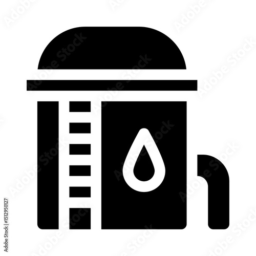 Water tank glyph icon