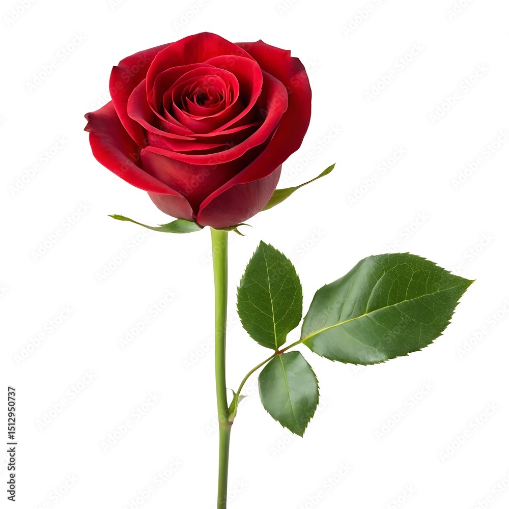 Naklejka premium Beautiful red rose isolated on white background