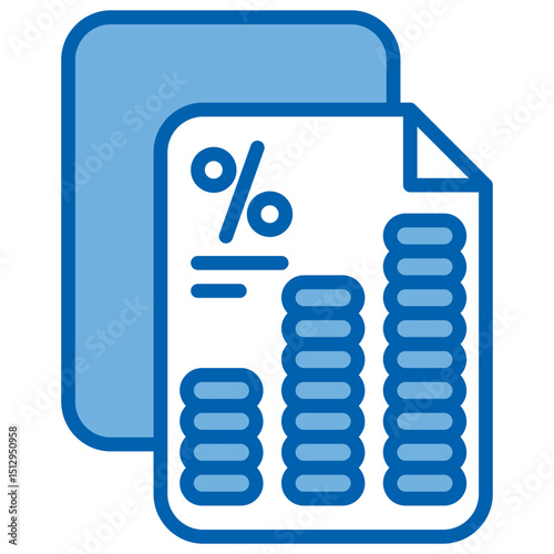 Interest Blue White Icon