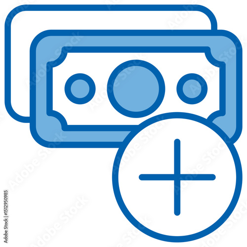 Subsidy Blue White Icon
