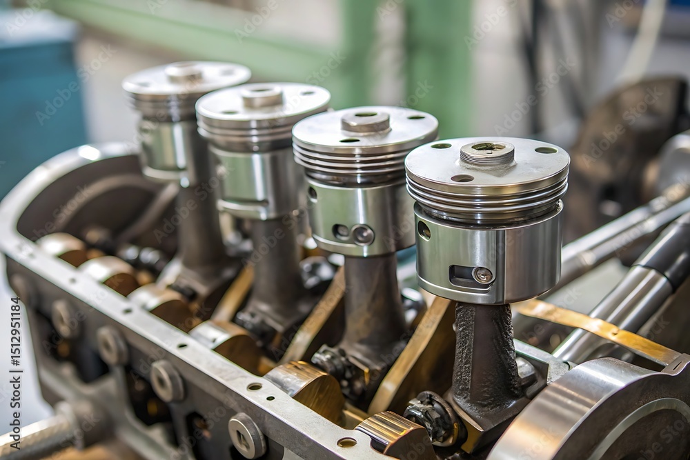 Fototapeta premium Engineering Precision: Pistons and Valves in Action