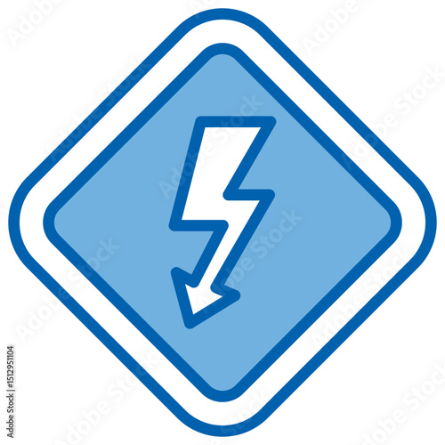 Electricity Blue White Icon