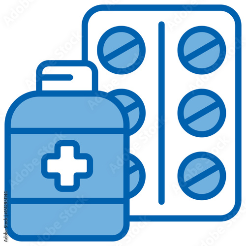 Medicine Blue White Icon