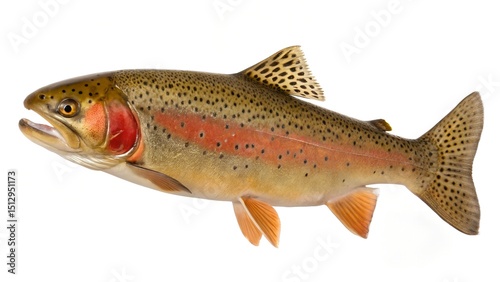 bonneville cutthroat trout isolated on white background