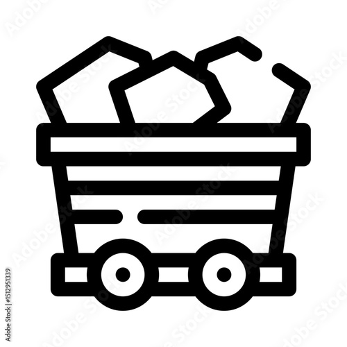 Coal line icon