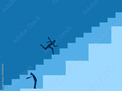 Businessman is at a competitive advantage