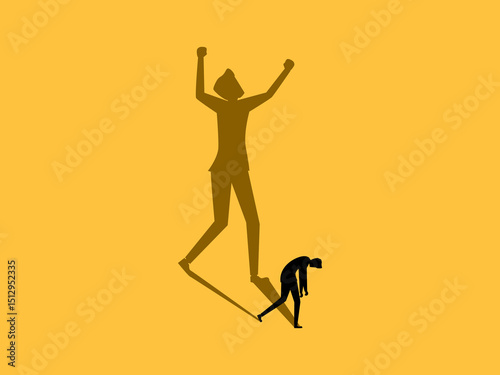 Businessman loses to his own shadow