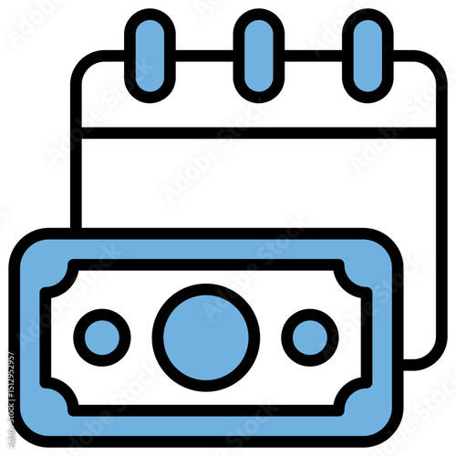 Wage Blue Black Icon