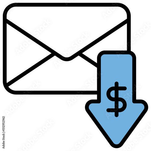 Salary Blue Black Icon