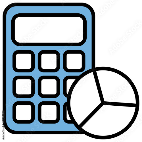 Budget Blue Black Icon