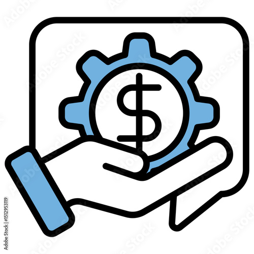 Expense Blue Black Icon