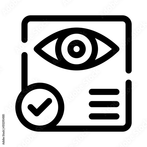 Eye exam line icon