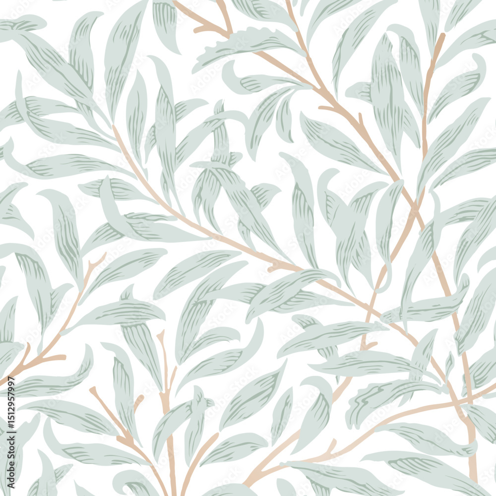 Fototapeta premium Vector abstract luxury background, gold line floral wallpaper, leaves texture. Golden botanical modern, art deco pattern, elegant foliage wavy ornament